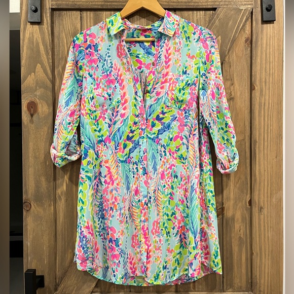 Lilly Pulitzer XS π¦ Natalie Cover-up & Bikini in Catch The Wave - Picture 4 of 9